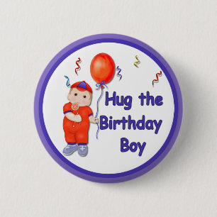 Badge Rond 5 Cm Accrochez-vous au garçon d'anniversaire