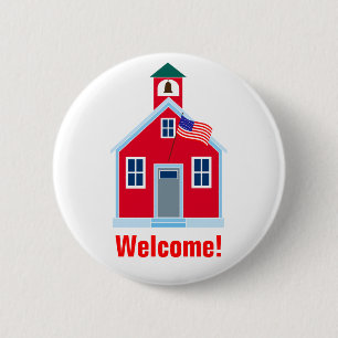 Badge Rond 5 Cm Accueil !
