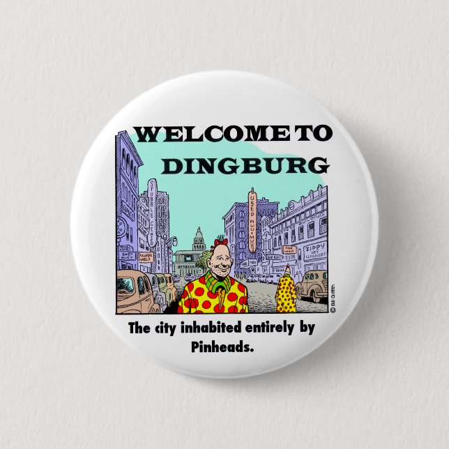 Badge Rond 5 Cm Accueil à Dingburg (Devant)