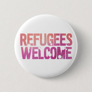 Badge Rond 5 Cm Accueil de réfugiés