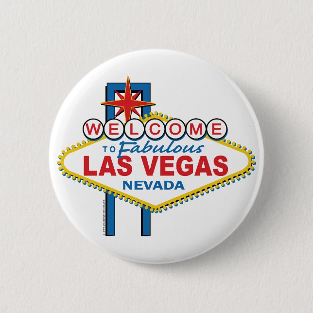 Badge Rond 5 Cm Accueil vers Las Vegas fabuleux (Devant)