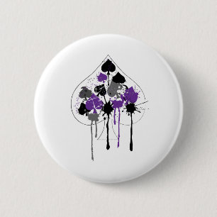 Badge Rond 5 Cm Ace des pique Aromantic AsexuPride