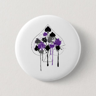 Badge Rond 5 Cm Ace des pique Aromantic AsexuPride