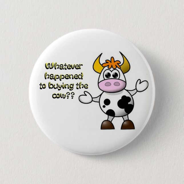 Badge Rond 5 Cm Achetez le bouton de vache (Devant)
