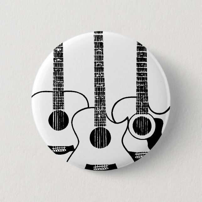 Badge Rond 5 Cm acoustic guitars - music (Devant)