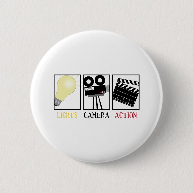 Badge Rond 5 Cm Action de l'appareil photo (Devant)