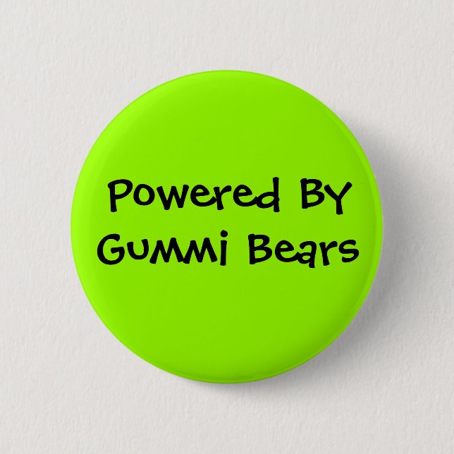 Badge Rond 5 Cm Actionné par, ours de Gummi (Devant)