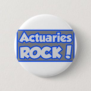 Badge Rond 5 Cm Actuaires Rock!