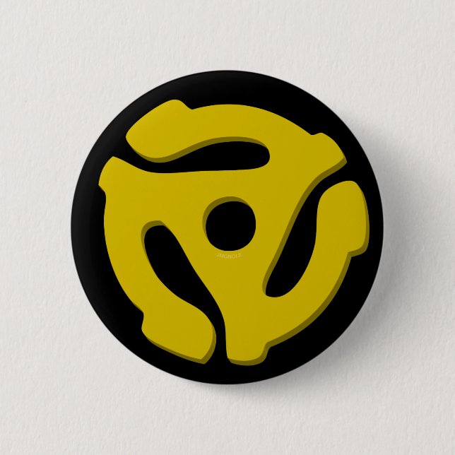 Badge Rond 5 Cm Adaptateur 45 record (Devant)