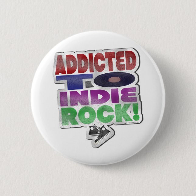Badge Rond 5 Cm Addicé à Indie Rock Fun Music Art (Devant)