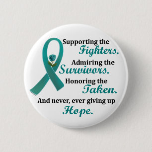 Badge Rond 5 Cm Admirer de soutien honorant le CANCER 2 OVARIEN
