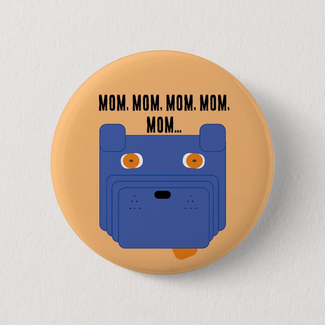Badge Rond 5 Cm Admirer le chien (Devant)