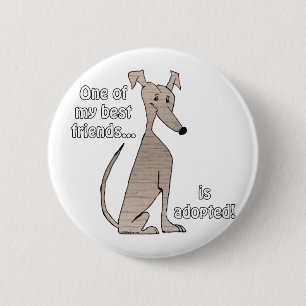 Badge Rond 5 Cm Adopted~RedBrindle