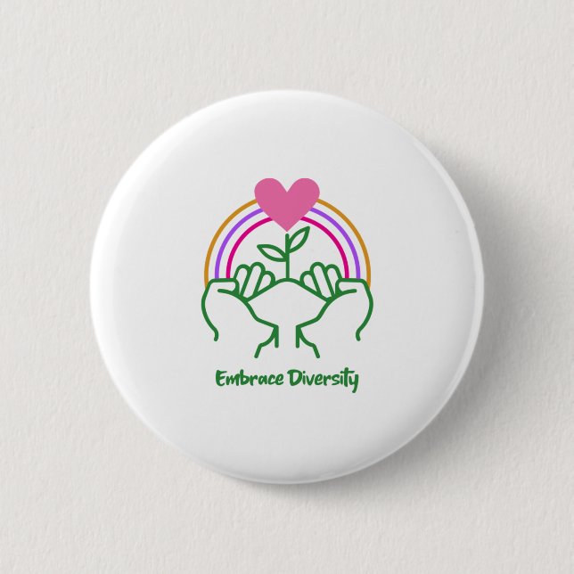 Badge Rond 5 Cm Adopter la diversité (Devant)
