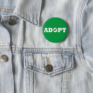 Badge Rond 5 Cm Adopter les animaux
