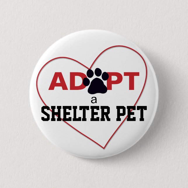 Badge Rond 5 Cm Adopter un animal domestique (Devant)