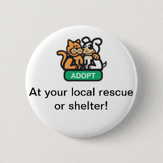 Badge Rond 5 Cm Adoptez !