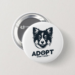 Badge Rond 5 Cm Adoptez, n'achetez pas 3