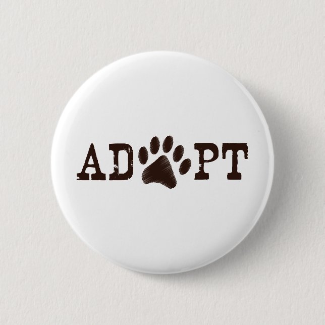 Badge Rond 5 Cm Adoptez un animal (Devant)