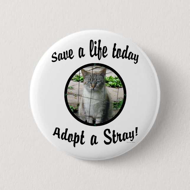 Badge Rond 5 Cm Adoptez un bouton égaré (Devant)