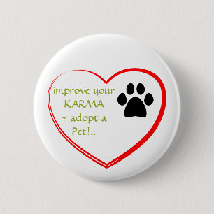 Badge Rond 5 Cm Adoption d'animal familier