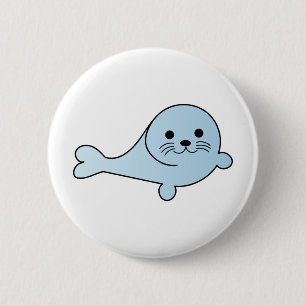 Badge Rond 5 Cm Adorable Baby Seal