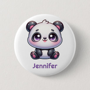 Badge Rond 5 Cm Adorable Kawaii Panda Conception personnalisée