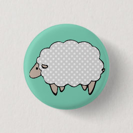 Badge Rond 5 Cm Adorable Mignonne Polkadot Mouton gris