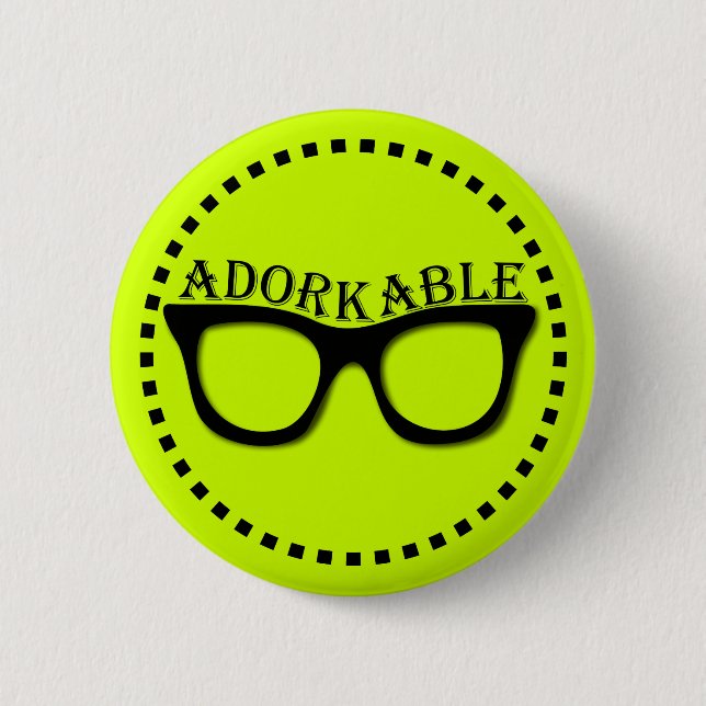 Badge Rond 5 Cm Adorkable - dork (Devant)