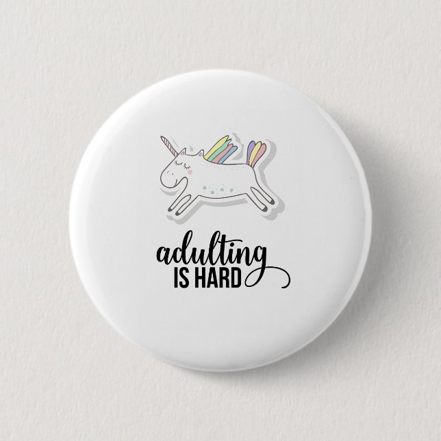 Badge Rond 5 Cm Adulte est dur et drôle (Devant)