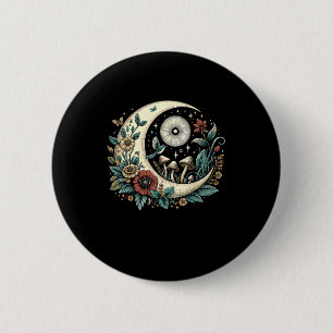 Badge Rond 5 Cm Aesthetic Goblincore Cottagecore Champignon Minima