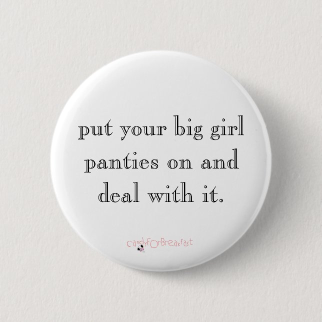 Badge Rond 5 Cm affaire avec elle bouton (Devant)