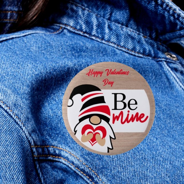 Badge Rond 5 Cm Affection de coeur : Bouton Joyeux Saint Valentin (Créateur téléchargé)