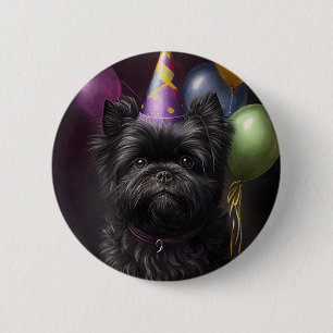 Badge Rond 5 Cm Affenpinscher Chien Ballons d'anniversaire