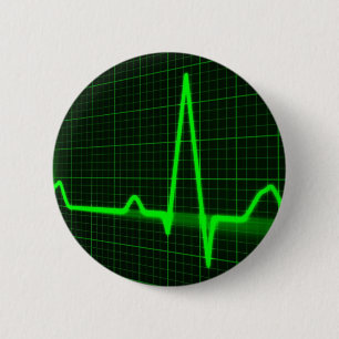 Badge Rond 5 Cm affichage du pouls