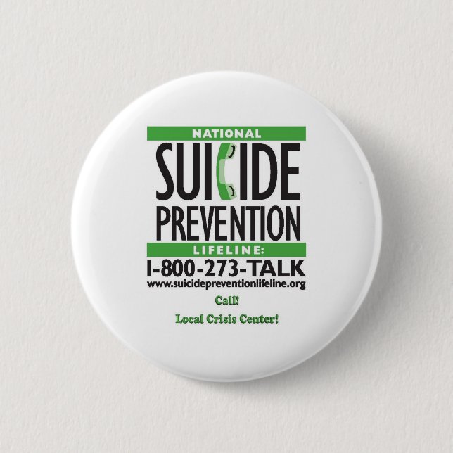 Badge Rond 5 Cm AFFICHE de prévention de suicide (Devant)