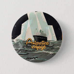 Badge Rond 5 Cm Affiche de voyage vintage Antarctique