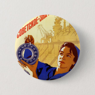 Badge Rond 5 Cm Affiche soviétique de propagande de programme