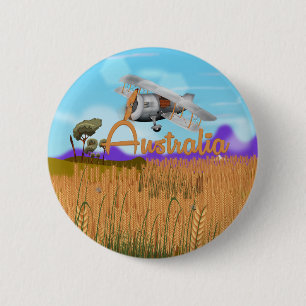 Badge Rond 5 Cm Affiche vintage de l'arrière-pays australien