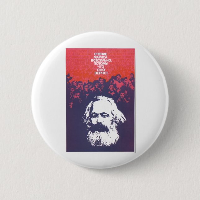 Badge Rond 5 Cm Affiches de propagande d'Union Soviétique de (Devant)