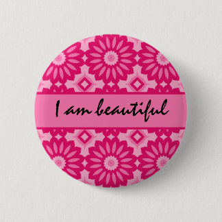 Badge Rond 5 Cm Affirmation affectueuse, je suis beau