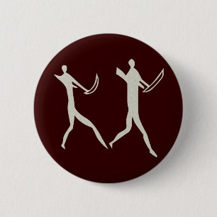 Badge Rond 5 Cm Africa cave art people