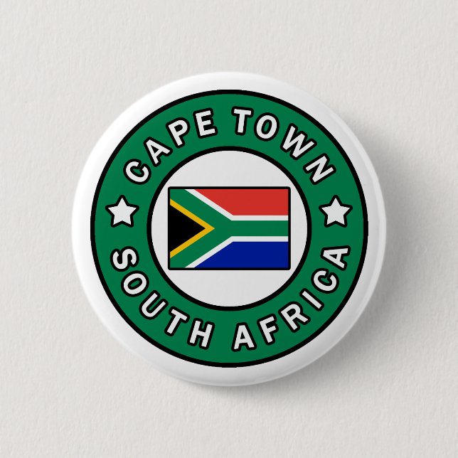 Badge Rond 5 Cm Afrique du Sud du Cap (Devant)