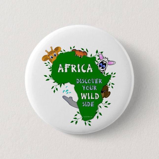 Badge Rond 5 Cm Afrique sauvage (Devant)