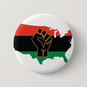 Badge Rond 5 Cm Afro-américain   ;
