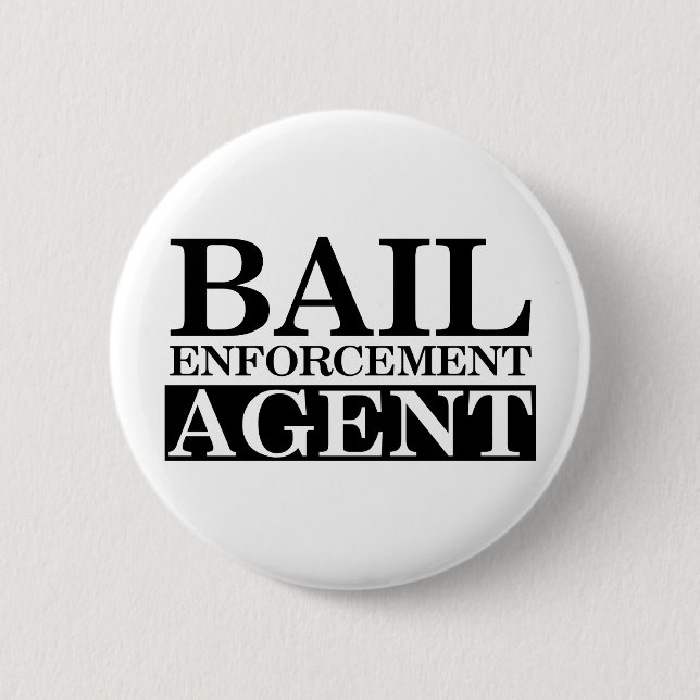 Badge Rond 5 Cm Agent fugitif de récupération (Devant)
