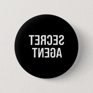 Badge Rond 5 Cm Agent Secret Halloween Costume Spy Undercover Espi