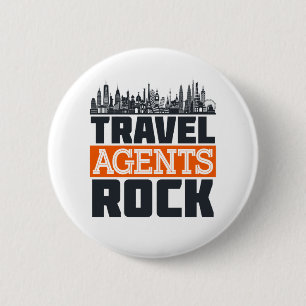 Badge Rond 5 Cm Agents de voyage Planification des vacances