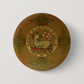 Badge Rond 5 Cm Agneau de Dieu Ecce Agnus Dei