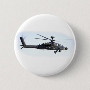 Badge Rond 5 Cm AH-64 Apache